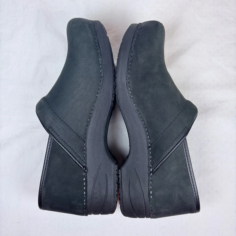 Dansko XP 2.0 Men Burnished Black Nubuck Clogs Slip On  Professional  44 10.5